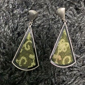 Lace hanging earrings from Italy